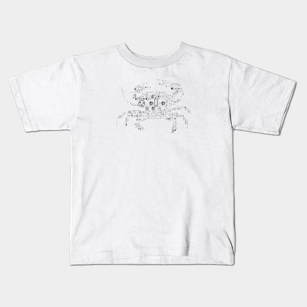 Deconstructed Crab (7) Kids T-Shirt by The Glass Pixel